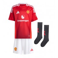 Dječji Nogometni Dres Manchester United Alejandro Garnacho #17 Domaci 2024-25 Kratak Rukav (+ Kratke hlače)